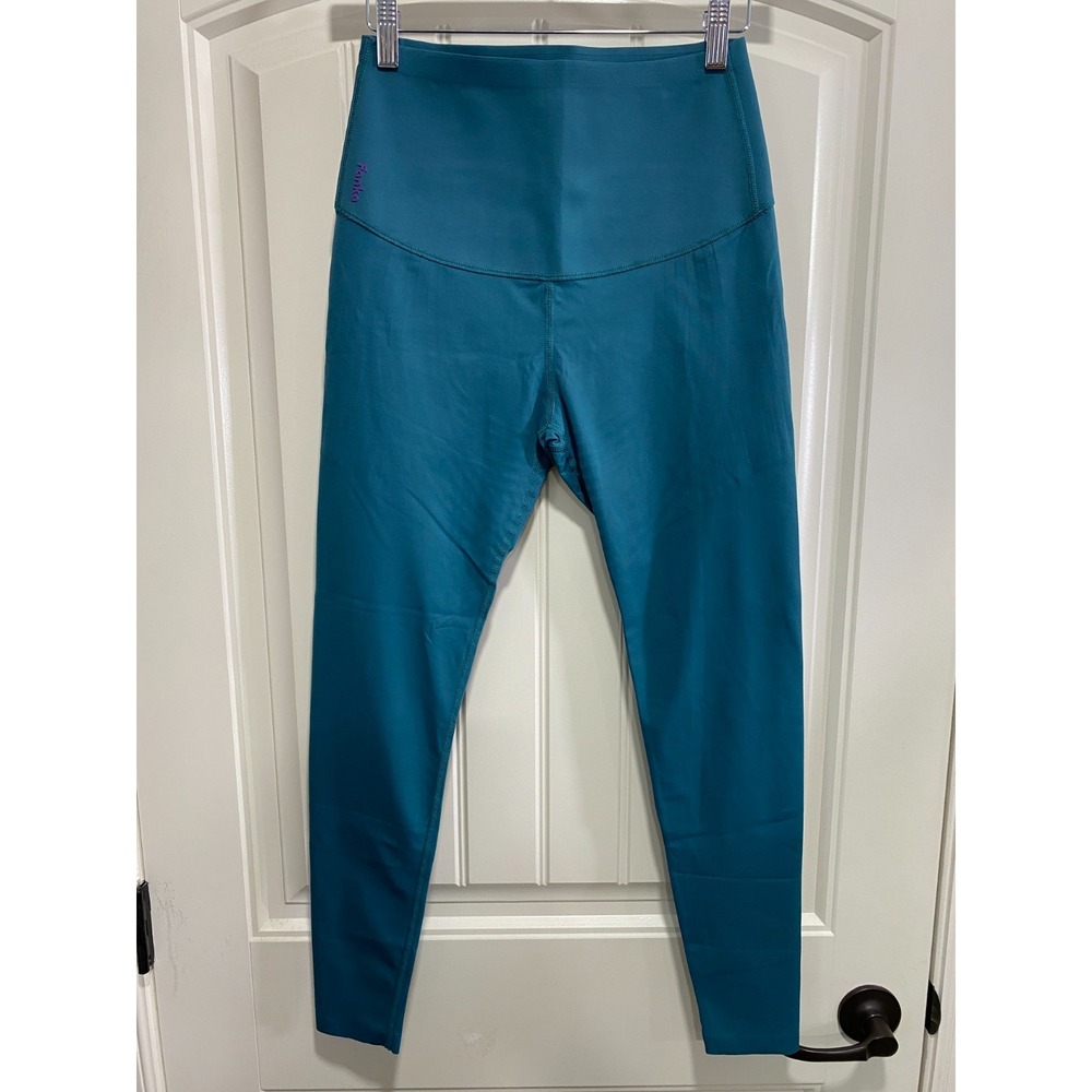 Fanka Leggings Lift N Curve Body Sculpt Womens Large Green Compression Gym